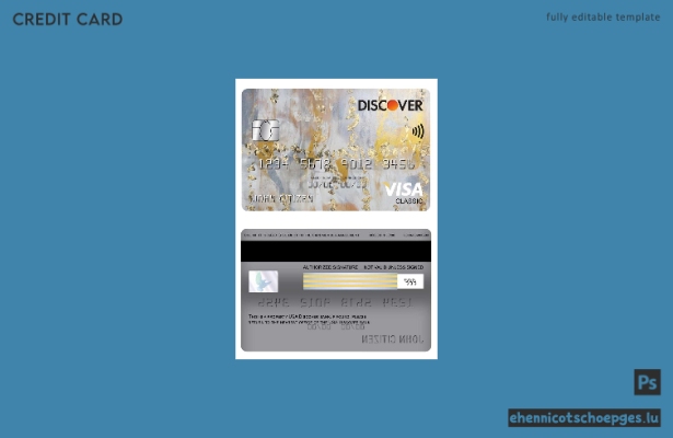 USA Discover Bank Visa Classic Card – Beispielvorschau